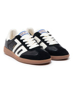 Back 70 Sneakers in Nappa e Camoscio Milk Black Donna