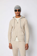 Lbm 1911 Felpa in Maglia con Zip e Cappuccio Uomo