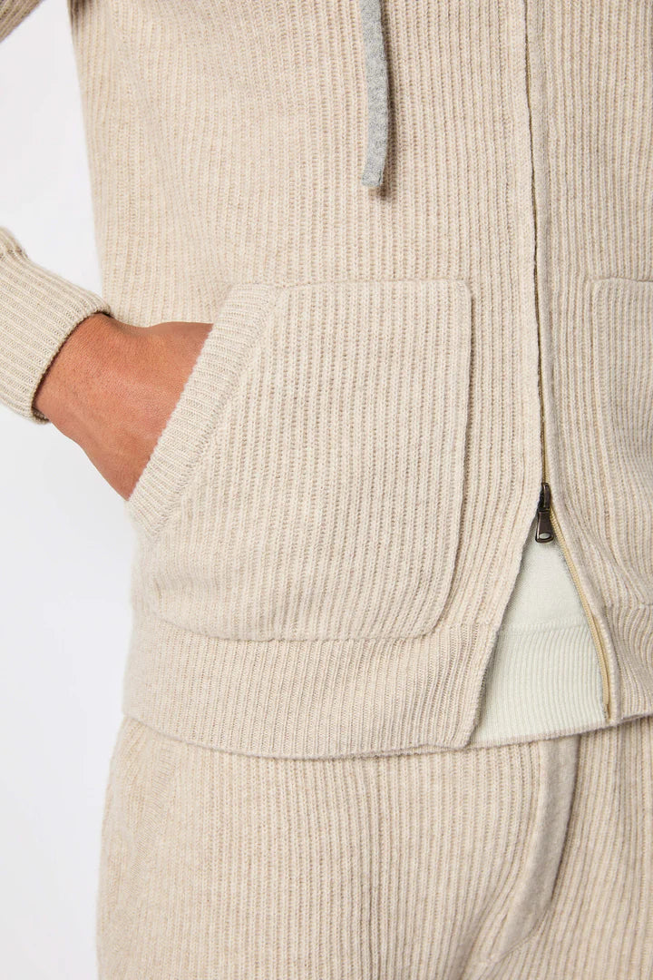 Lbm 1911 Felpa in Maglia con Zip e Cappuccio Uomo