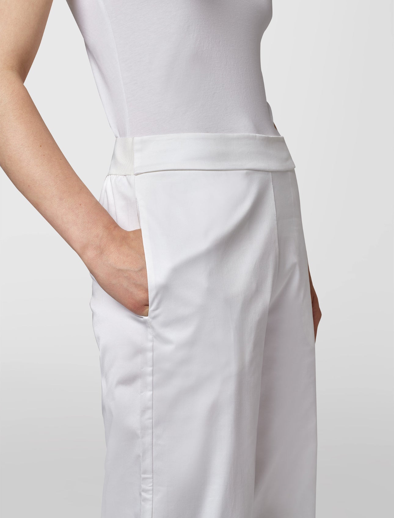 Alpha Studio Pantalone Garconne in Popeline Donna
