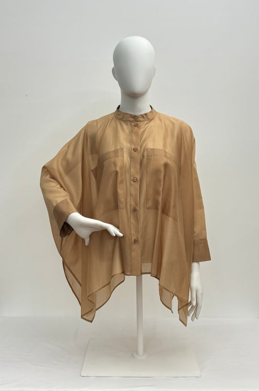 Meimeij Camicia Oversize in Mussola Leggera Donna