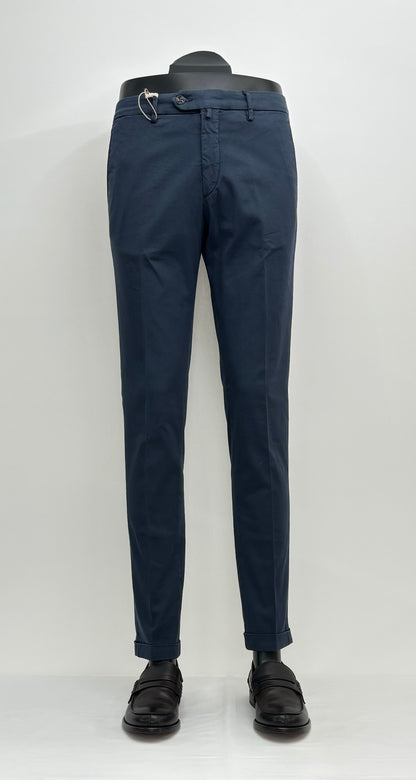 B Settecento Pantalone Slim Gabardina Uomo