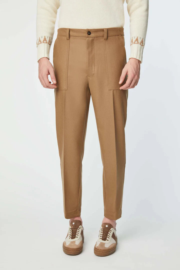 Lbm 1911 Pantalone con Tasche America a Toppa in Lana Uomo