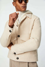 Lbm 1911 Overjacket con Fantasia Tono su Tono Uomo