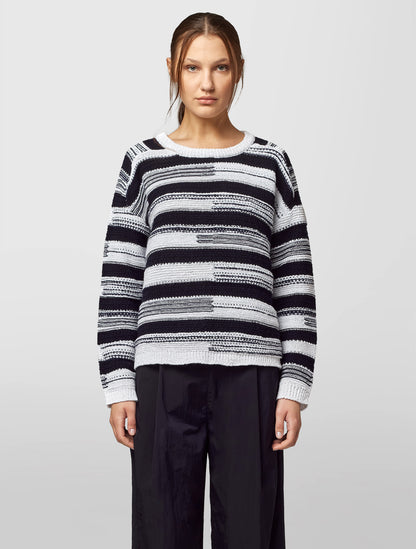 Alpha Studio Maglia Girocollo Trame Jacquard Donna