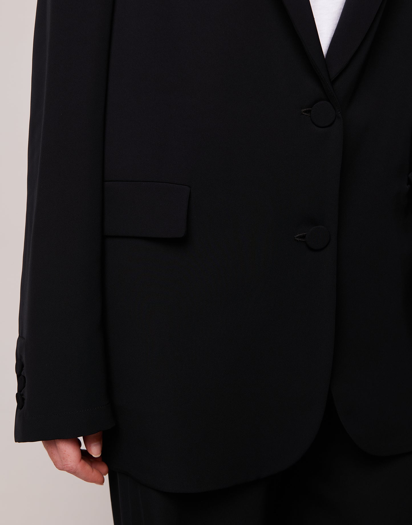 Douuod Giacca Monopetto in Cady Fluido Donna