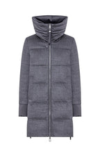 Duno Piumino Trapuntato in Lana Tecnica Con Collo Cratere Donna