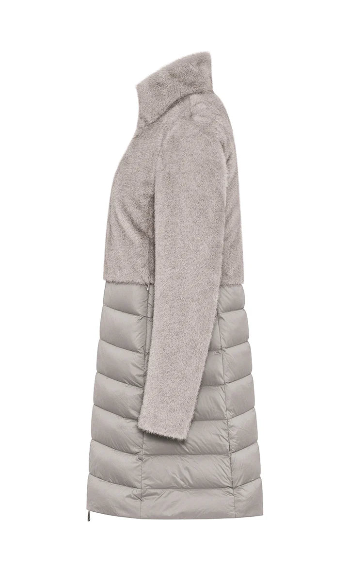 Duno Piumino Lungo Bi-Materiale Donna