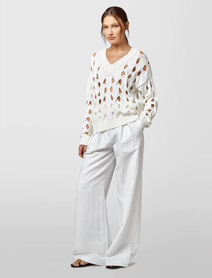 Alpha Studio Maglia V Maxi Traforo Donna