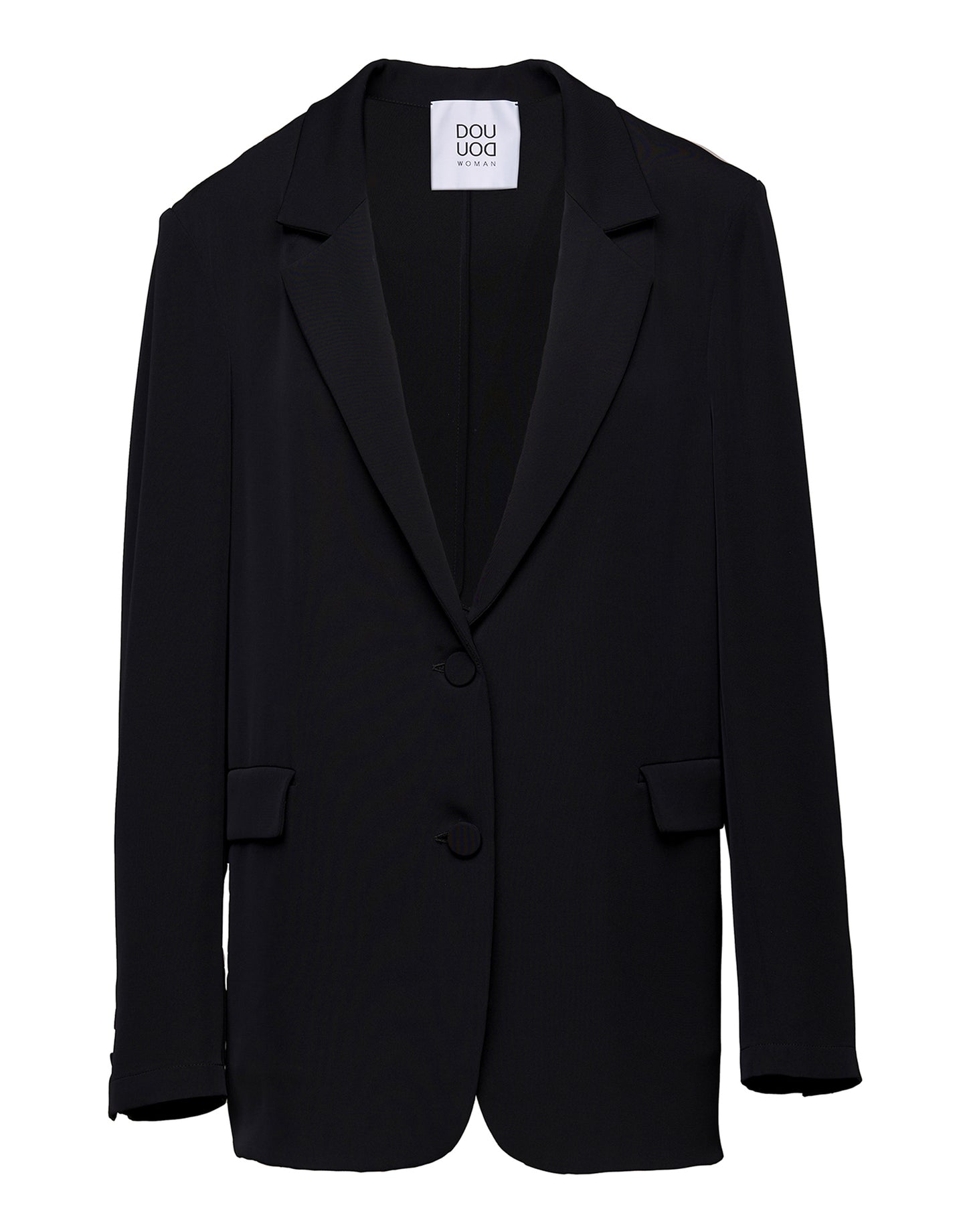 Douuod Giacca Monopetto in Cady Fluido Donna