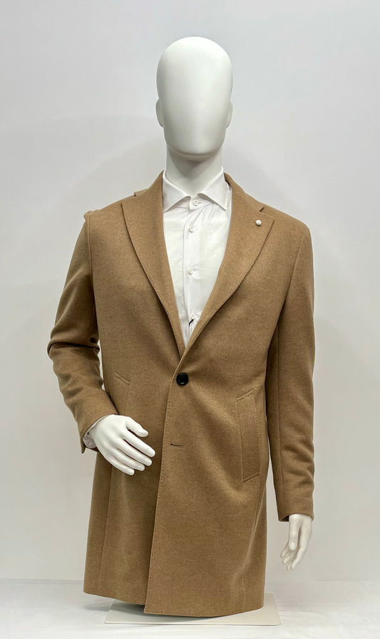 Luigi Bianchi Cappotto Monopetto Lana-Cashmere Colombo Uomo