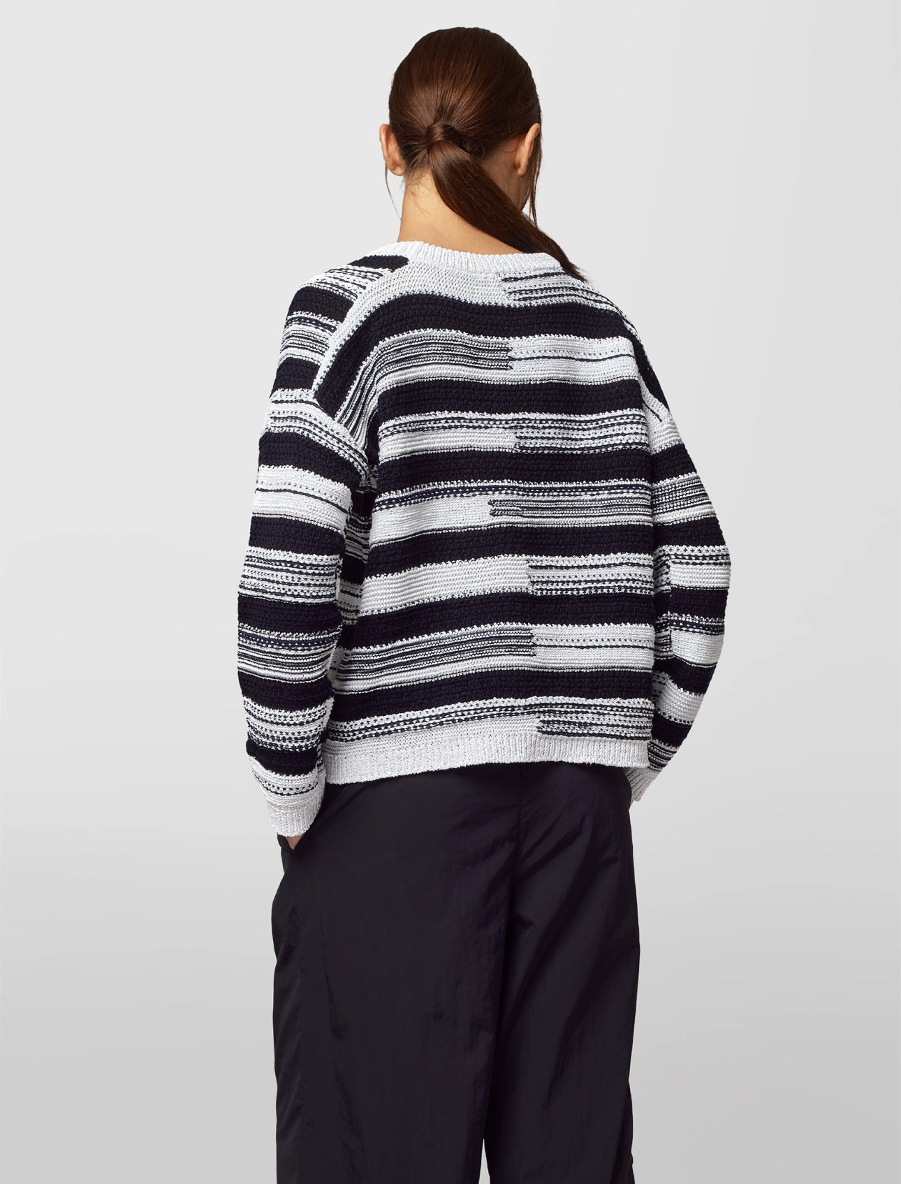 Alpha Studio Maglia Girocollo Trame Jacquard Donna