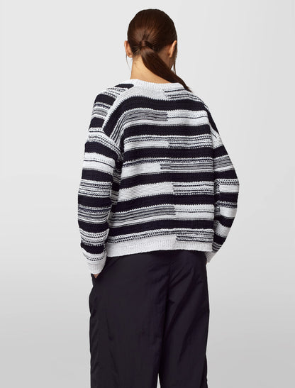 Alpha Studio Maglia Girocollo Trame Jacquard Donna