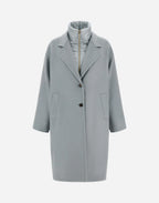 Herno Cappotto Relaxed-Fit in Panno di Lana Vellutato Donna