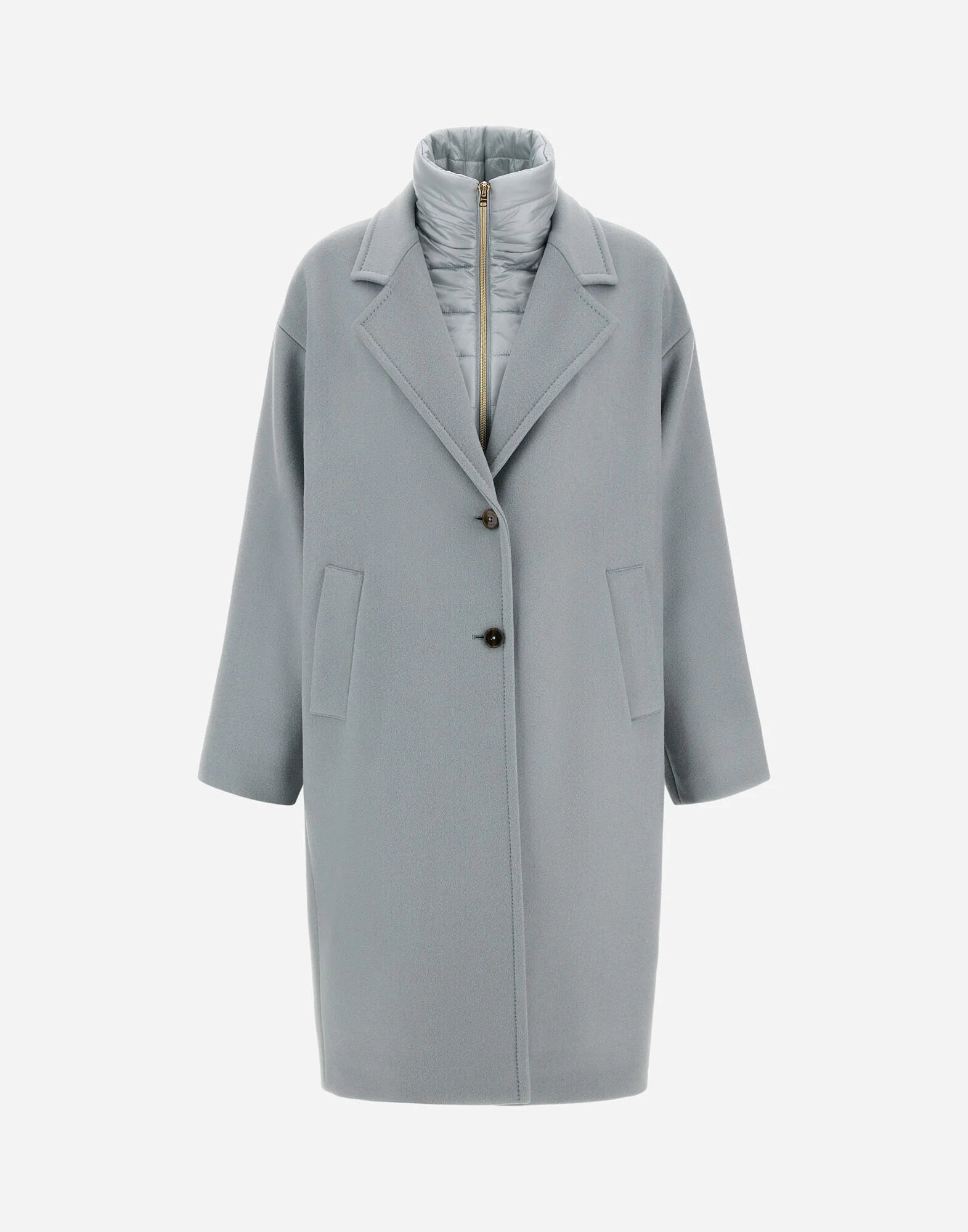 Herno Cappotto Relaxed-Fit in Panno di Lana Vellutato Donna