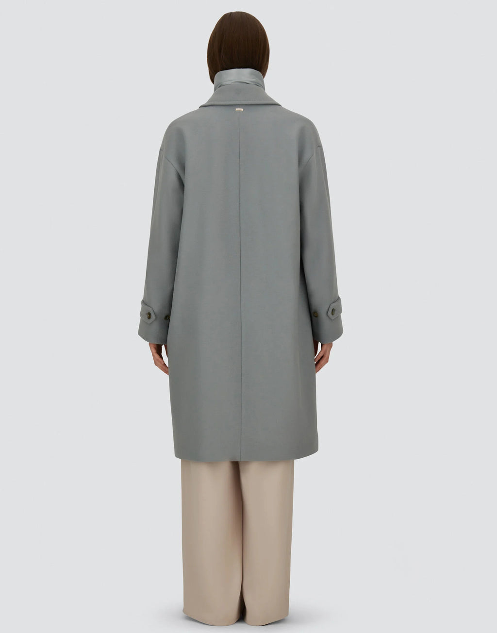 Herno Cappotto Relaxed-Fit in Panno di Lana Vellutato Donna