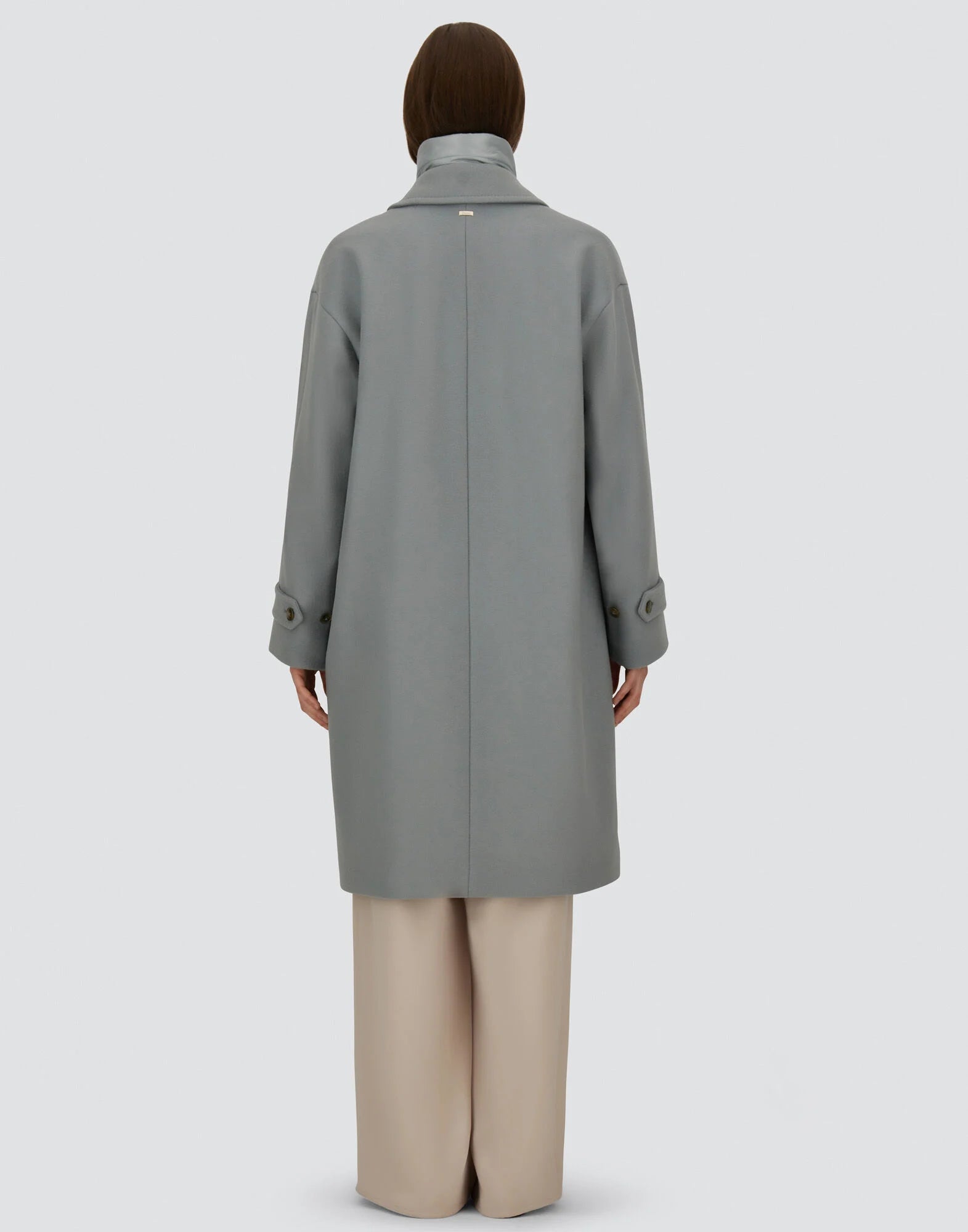 Herno Cappotto Relaxed-Fit in Panno di Lana Vellutato Donna