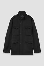 Paltò Field Jacket Design Militare in Lana Double Uomo