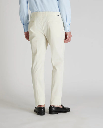 Incotex Pantalone Slim Fit in Gabardina di Cotone e Lyocell Uomo