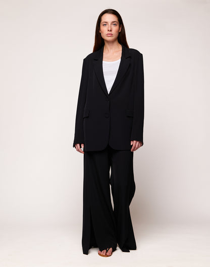 Douuod Giacca Monopetto in Cady Fluido Donna