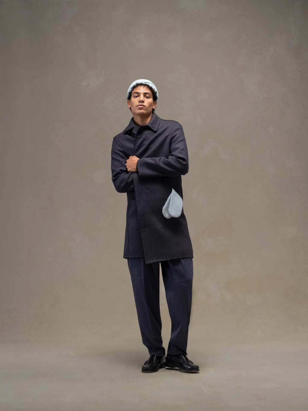 Circolo 1901 Cappotto in Lana con Collo Camicia Uomo