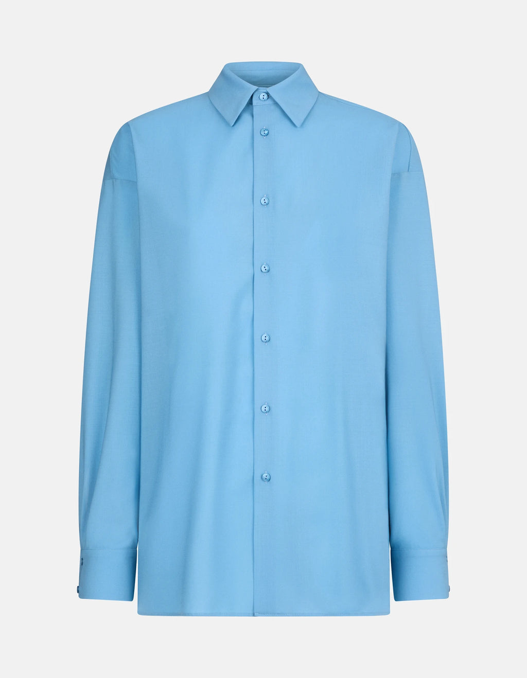 Dondup Camicia loose in popeline di lana extrafine Donna