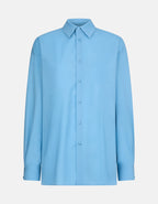 Dondup Camicia loose in popeline di lana extrafine Donna