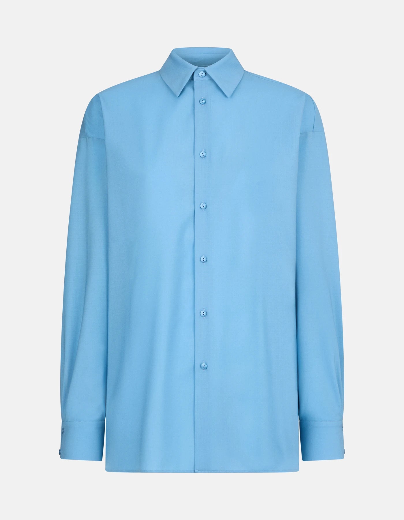 Dondup Camicia loose in popeline di lana extrafine Donna