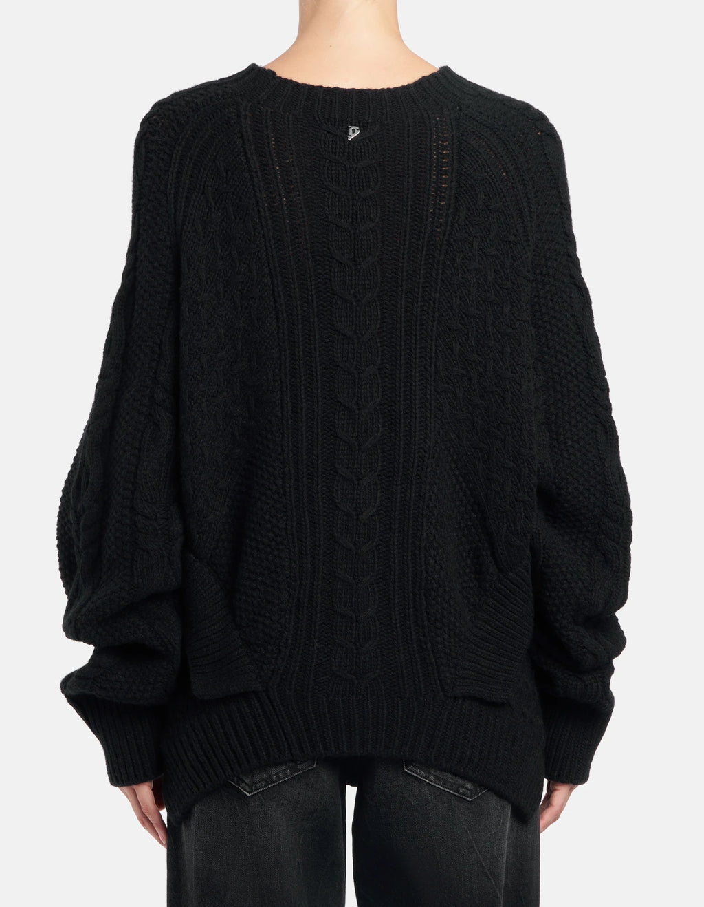 Dondup Maglia girocollo over in lana lavorata Donna