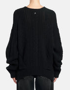 Dondup Maglia girocollo over in lana lavorata Donna