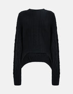 Dondup Maglia girocollo over in lana lavorata Donna