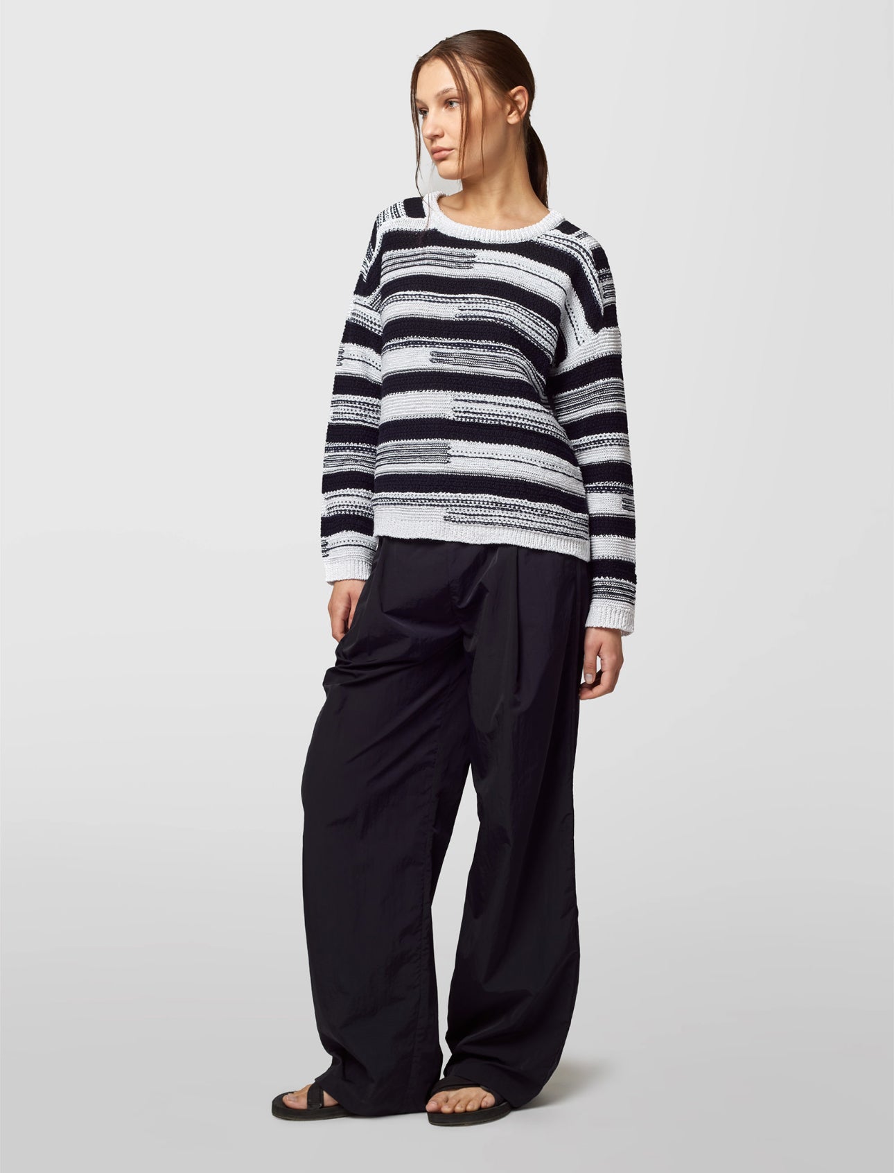 Alpha Studio Maglia Girocollo Trame Jacquard Donna