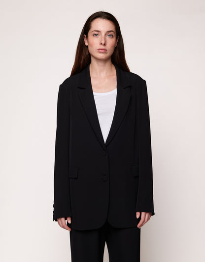 Douuod Giacca Monopetto in Cady Fluido Donna
