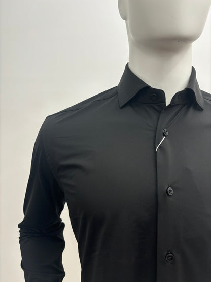 Xacus Camicia Stretch Collo Francese Uomo