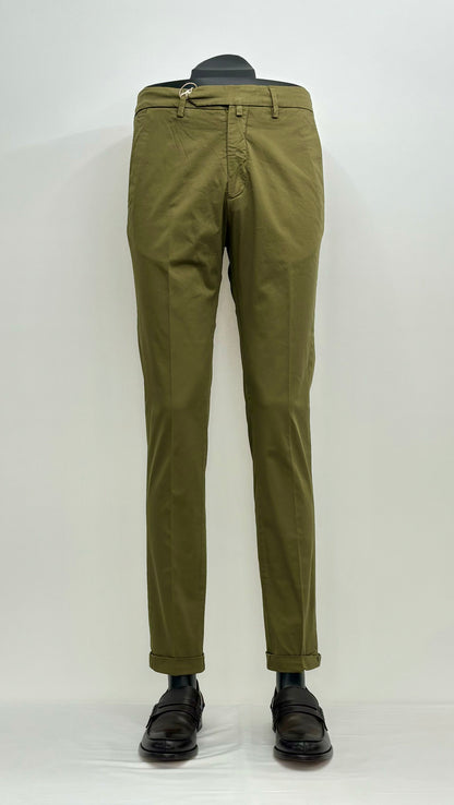 B Settecento Pantalone Slim Gabardina Uomo