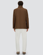 Herno Carcoat in Woolen Melange Twill Uomo