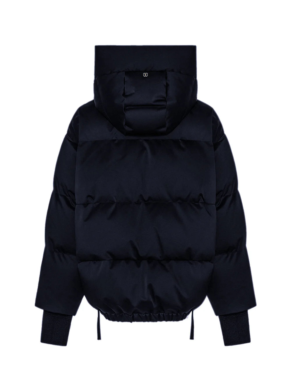 Duno Piumino Corto in Raso co Cappuccio e Coulisse Donna