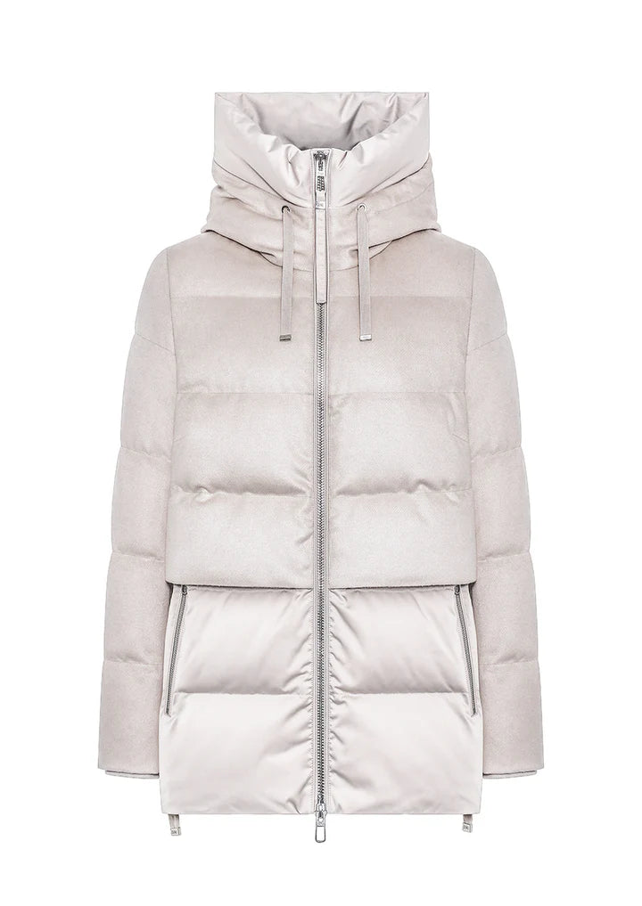 Duno Piumino Corto Bi-materiale Donna