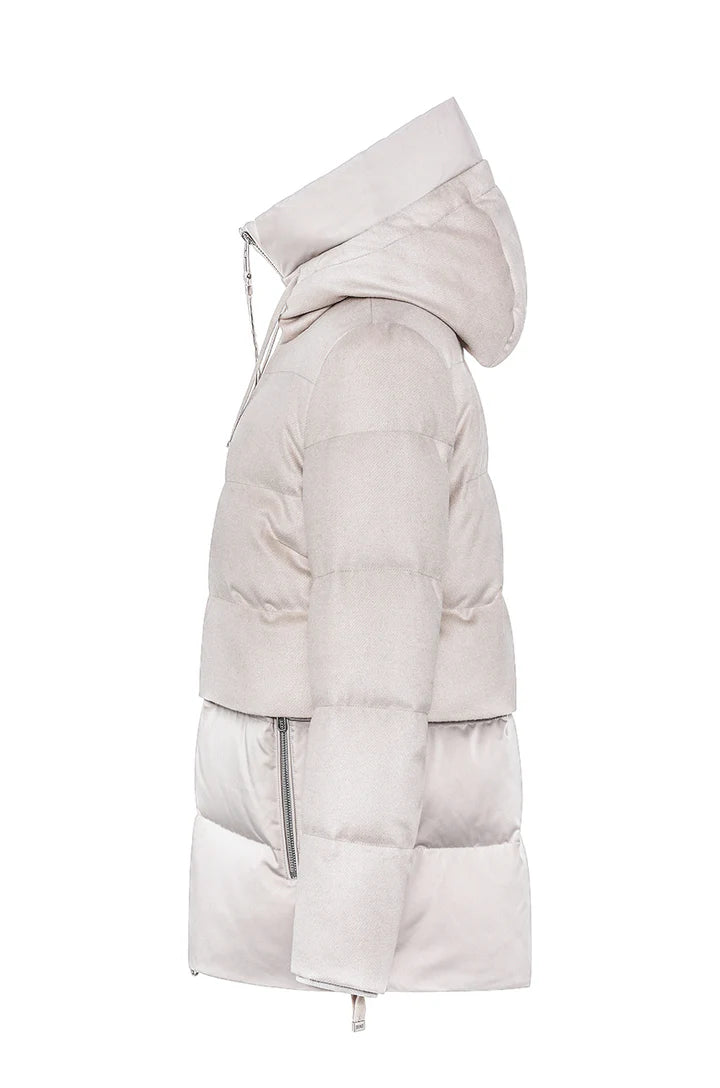 Duno Piumino Corto Bi-materiale Donna