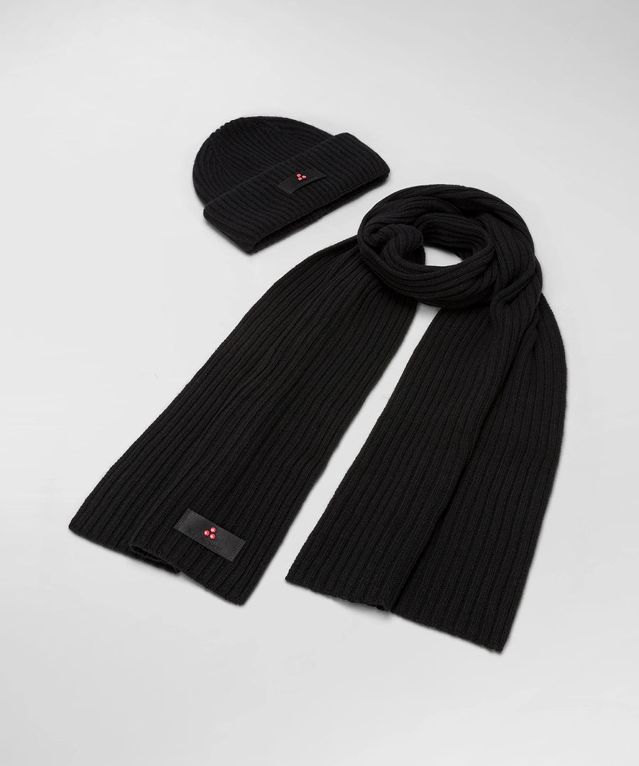 Peuterey Kit Sciarpa e Cappello a Coste