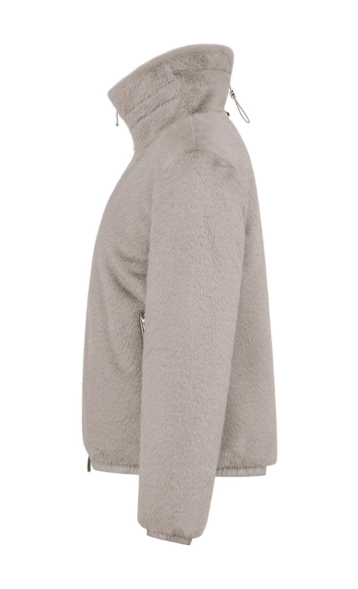 Duno Giacca Corta in Morbida Pelliccia Sintetica Donna