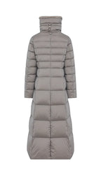 Duno Piumino Lungo Trapuntato con Ampio Collo Donna