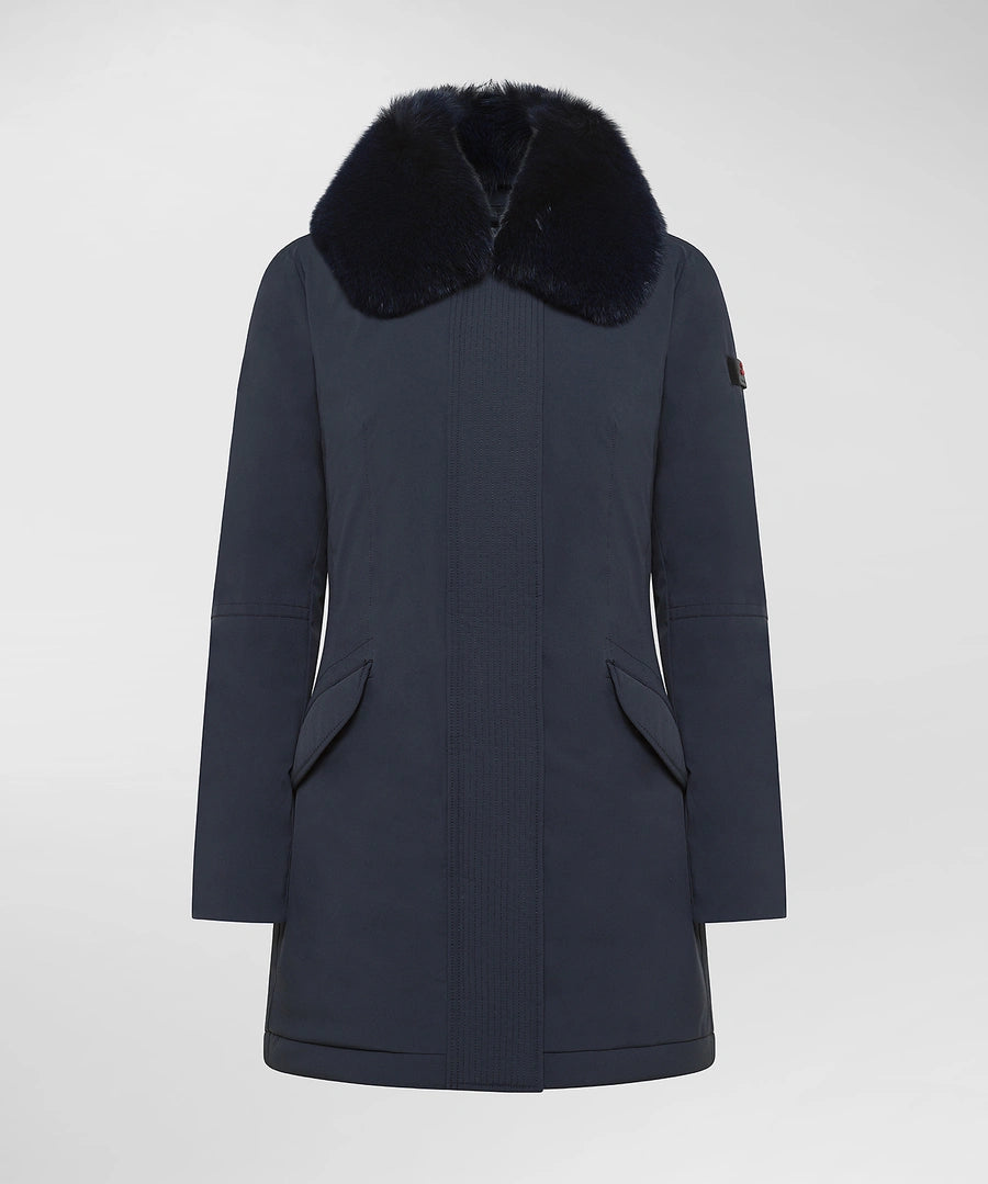 Peuterey Piumino Lungo Slim con Pelliccia Donna