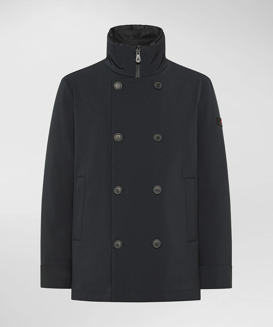 Peuterey Peacoat Doppio Petto in Tessuto Riciclato Uomo