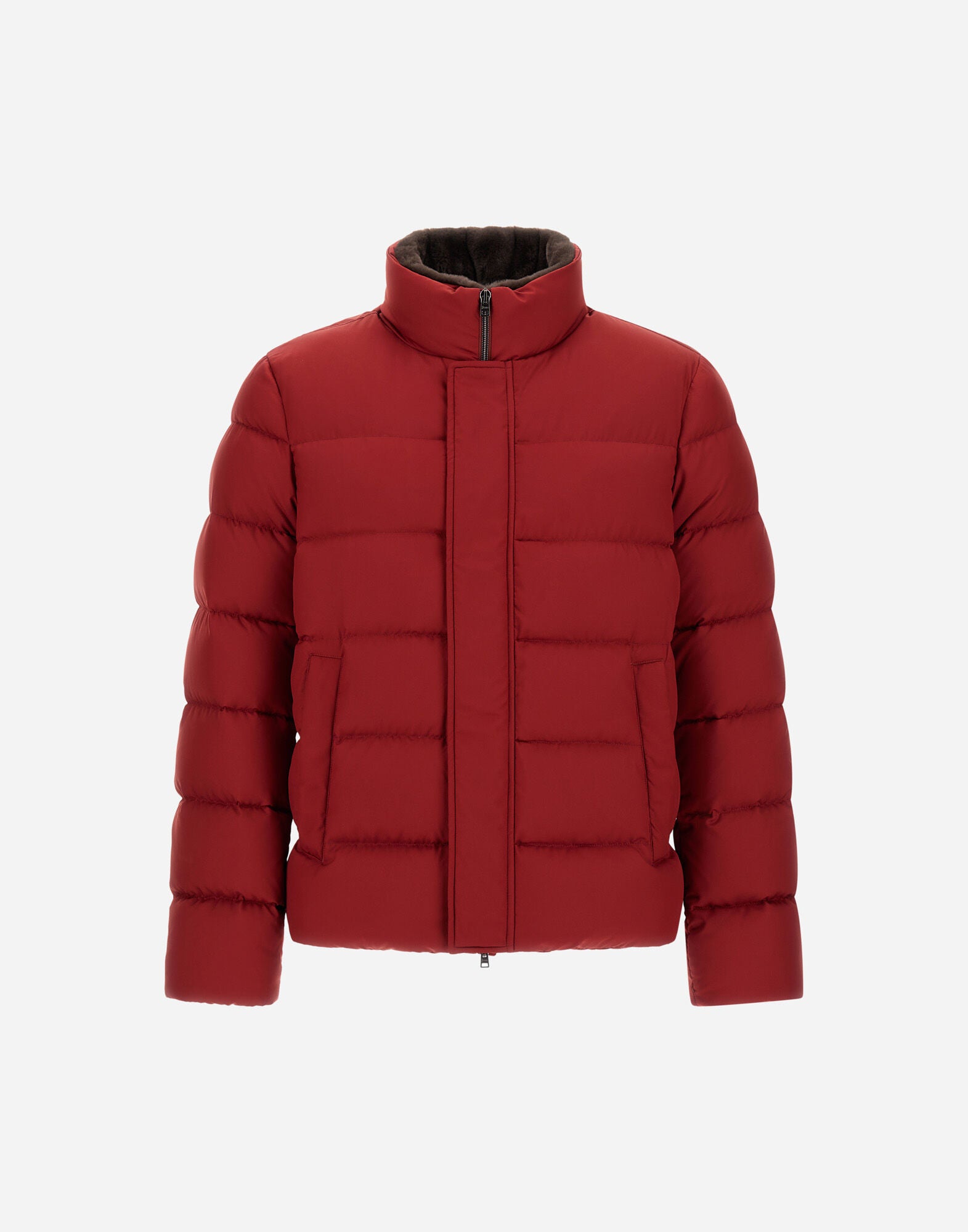 Herno Bomber in arendelle e faux fur Uomo