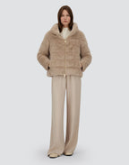 Herno Cappa in Pelliccia Eco con Zip Donna
