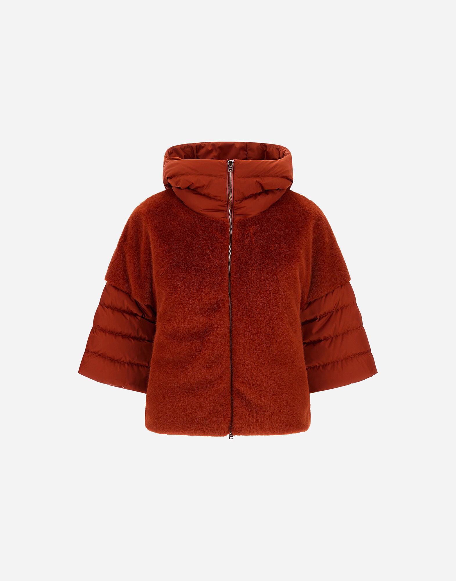 Herno Cappa in Raso con Zip e Cappuccio Donna