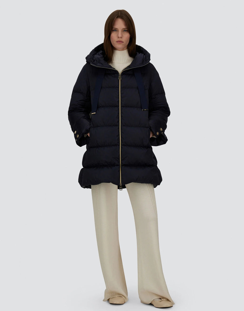 Herno Piumino in Raso Cappuccio Donna