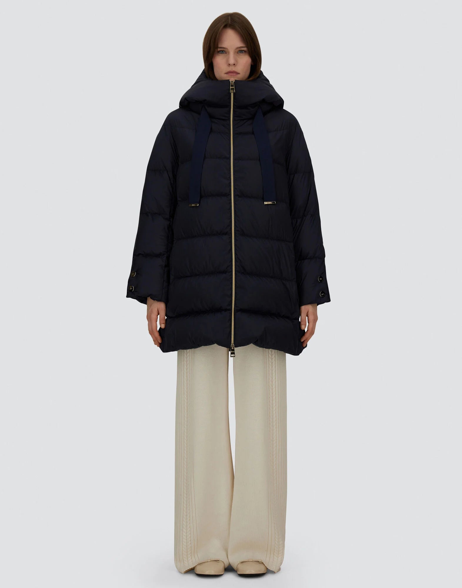 Herno Piumino in Raso Cappuccio Donna