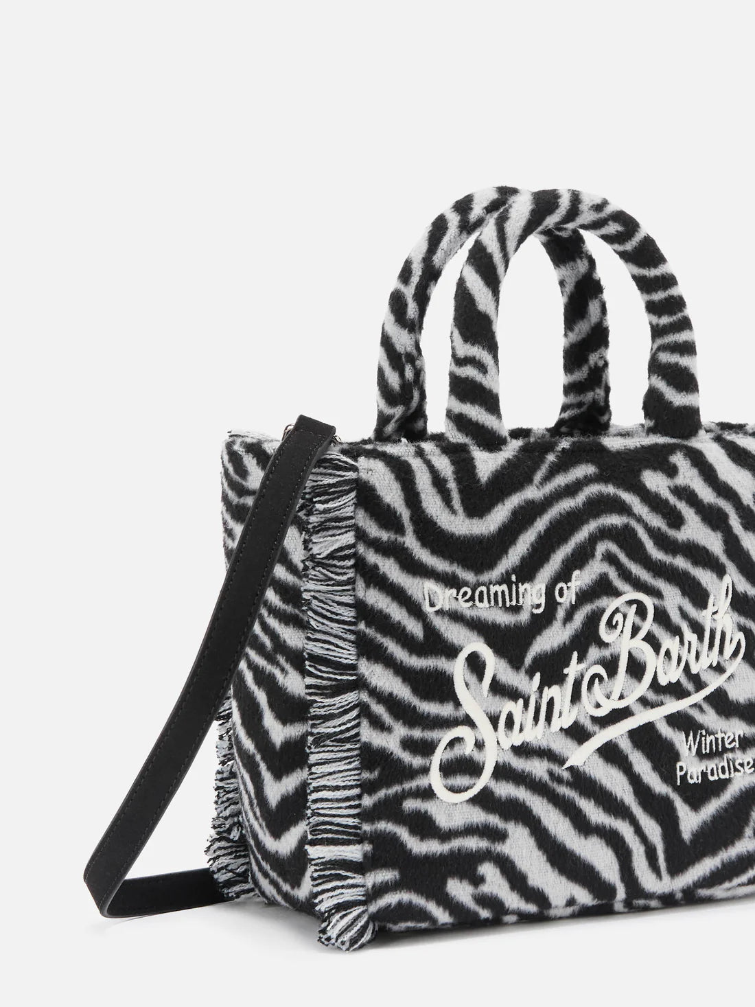 MC2 Saint Barth Borsa Mini Leoparda in Misto Lana Donna